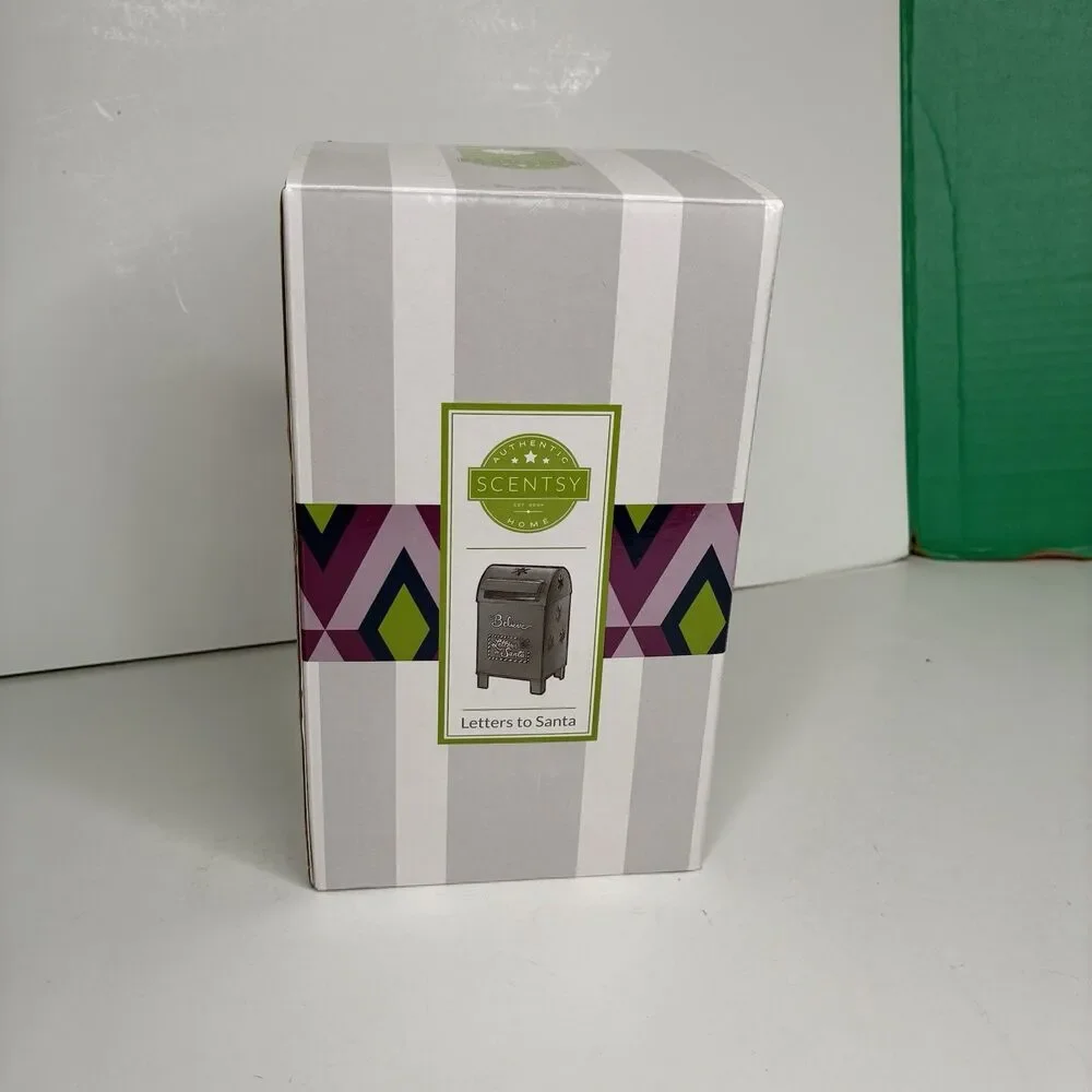 Scentsy Christmas Letters To Santa Wax Warmer Metal Mailbox Retired w/Box Metal